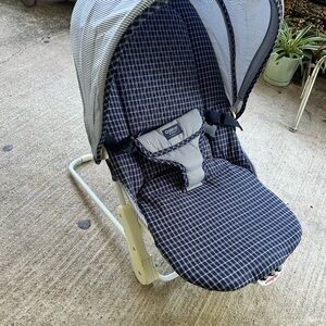 Vintage Evenflo Oshkosh Plaid Infant baby bouncer